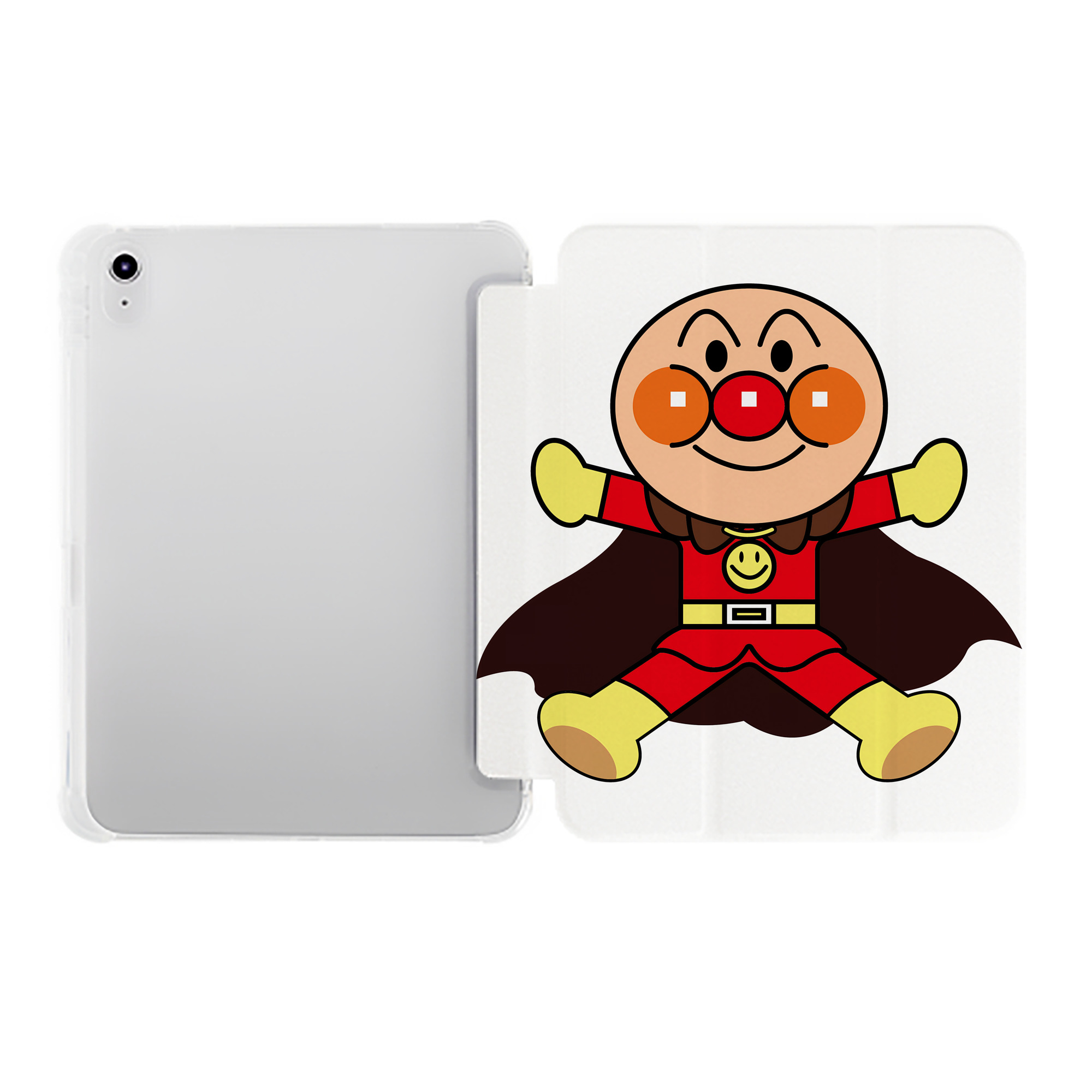 （画像用） アンパンマン Anpanman IPad ケース ペン収納付き 三つ折りスタンド PUレザー×シリコン 対応機種9.5/10.5/10.9インチ